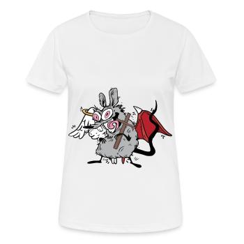 Halloween Croix Croix Crucifix Rongeur Rat - T-shirt respirant Femme - blanc - Devant - AI Model Female 172 dark (172cm)