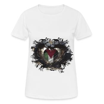 Libérez Palestina Heart - T-shirt respirant Femme - blanc - Devant - AI Model Female 172 dark (172cm)