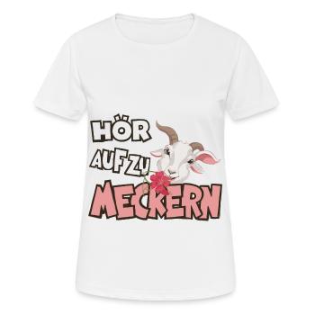 Hör auf zu meckern für eine Frau oder Mädchen - Frauen T-Shirt atmungsaktiv - Weiß - Vorne - AI Model Female 172 dark (172cm)