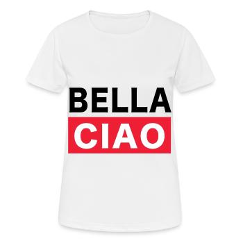 Bella Ciao - Frauen T-Shirt atmungsaktiv - Weiß - Vorne - AI Model Female 172 dark (172cm)