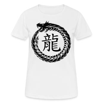 Chinesische Zeichen Sternzeichen Horoskop Drache - Frauen T-Shirt atmungsaktiv - Weiß - Vorne - AI Model Female 172 dark (172cm)