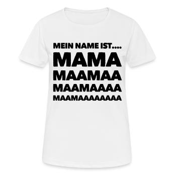 My name is mom - Women's Breathable T-Shirt - white - Front - AI Model Female 172 dark (172cm)