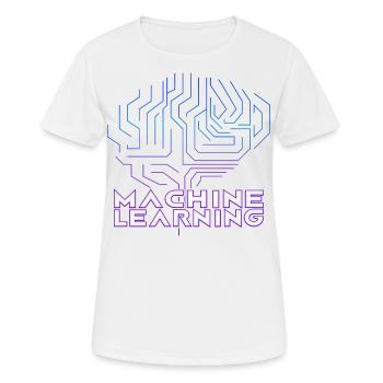 Machine Learning KI Künstliche Intelligenz - Frauen T-Shirt atmungsaktiv - Weiß - Vorne - AI Model Female 172 dark (172cm)