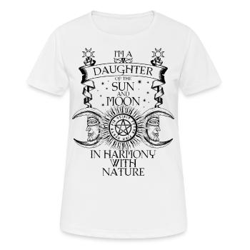 Wiccan Witches Pagan Sun Moon Pentacle - Women's Breathable T-Shirt - white - Front - AI Model Female 172 dark (172cm)
