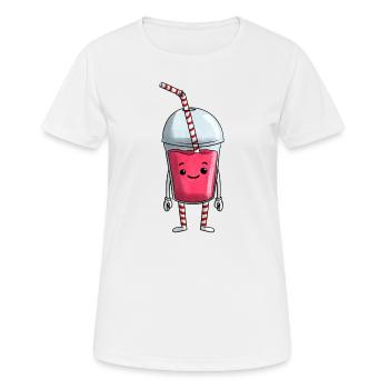 I Love Milchshake - Frauen T-Shirt atmungsaktiv - Weiß - Vorne - AI Model Female 172 dark (172cm)
