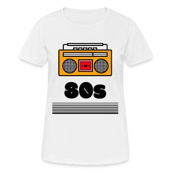 Jeunesse des années 80 dans les années 80 1980 - T-shirt respirant Femme - blanc - Devant - AI Model Female 172 dark (172cm)