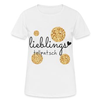 Lieblings Tollpatsch - Frauen T-Shirt atmungsaktiv - Weiß - Vorne - AI Model Female 172 dark (172cm)