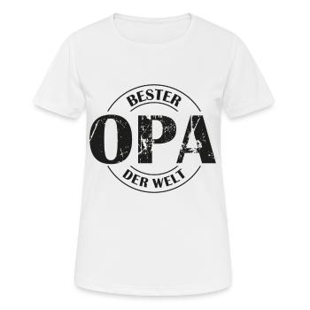 Bester Opa der Welt - Frauen T-Shirt atmungsaktiv - Weiß - Vorne - AI Model Female 172 dark (172cm)