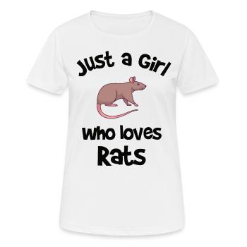 Cadeau de propriétaire de rat rongeur rat - T-shirt respirant Femme - blanc - Devant - AI Model Female 172 dark (172cm)