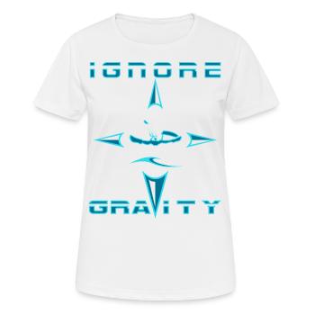 ignore gravity kiten - Women's Breathable T-Shirt - white - Front - AI Model Female 172 dark (172cm)