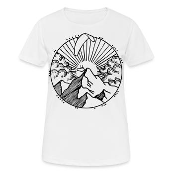 Gleitschirm im Sonnenuntergang - Frauen T-Shirt atmungsaktiv - Weiß - Vorne - AI Model Female 172 dark (172cm)