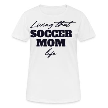 Football Maman - T-shirt respirant Femme - blanc - Devant - AI Model Female 172 dark (172cm)