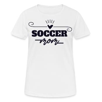 Football Maman - T-shirt respirant Femme - blanc - Devant - AI Model Female 172 dark (172cm)