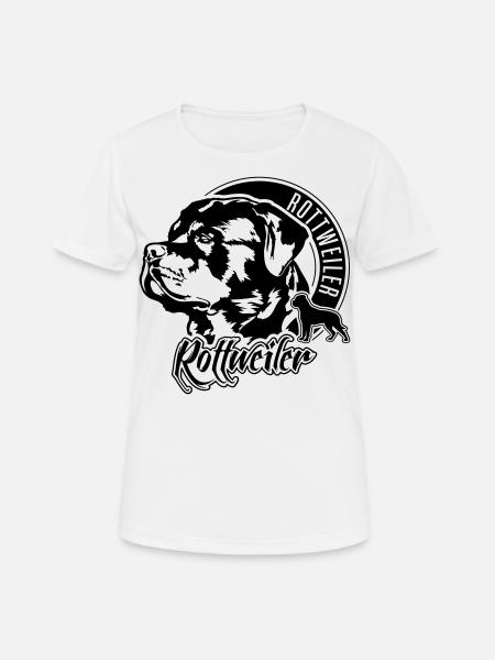 ROTTWEILER Portrait de chien IGP Chiens de sport - T-shirt respirant Femme - blanc