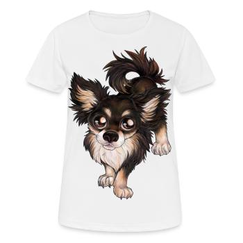 Niedlicher Chihuahua Geschenkidee Hundehalter - Frauen T-Shirt atmungsaktiv - Weiß - Vorne - AI Model Female 172 dark (172cm)