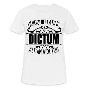 Quidquid Latine Dictum Latin Language Latin Quote - Women's Breathable T-Shirt - white - Front - AI Model Female 172 dark (172cm)