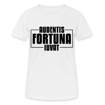 Audentis Fortuna Iuvat Lateinisches Sprichwort - Frauen T-Shirt atmungsaktiv - Weiß - Vorne - AI Model Female 172 dark (172cm)