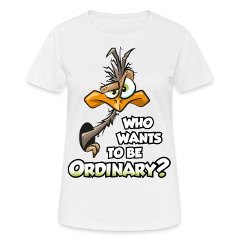Strauß Strauss Lustiger Vogel Laufvogel Emu Spruch - Frauen T-Shirt atmungsaktiv - Weiß - Vorne - AI Model Female 172 dark (172cm)