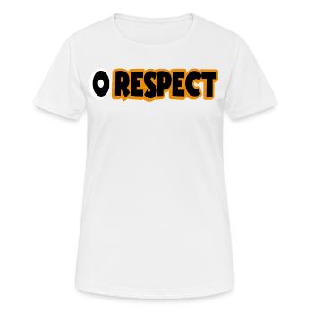 0 Respekt - Null Respect - Frauen T-Shirt atmungsaktiv - Weiß - Vorne - AI Model Female 172 dark (172cm)