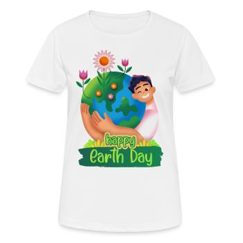 International Earth Day - Women's Breathable T-Shirt - white - Front - AI Model Female 172 dark (172cm)