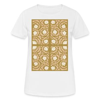 Art Nouveau, Arts & Crafts, Esthétique, Vintage-1900 - T-shirt respirant Femme - blanc - Devant - AI Model Female 172 dark (172cm)