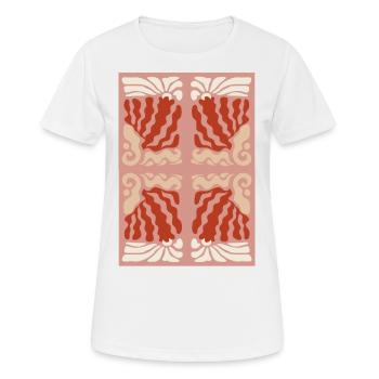 Art Nouveau, Arts & Crafts, Esthétique, Vintage-1900 - T-shirt respirant Femme - blanc - Devant - AI Model Female 172 dark (172cm)
