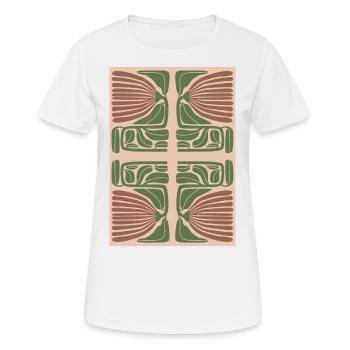 Art Nouveau, Arts & Crafts, Esthétique, Vintage-1900 - T-shirt respirant Femme - blanc - Devant - AI Model Female 172 dark (172cm)