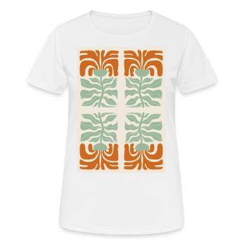 Art Nouveau, Arts & Crafts, Esthétique, Vintage-1900 - T-shirt respirant Femme - blanc - Devant - AI Model Female 172 dark (172cm)