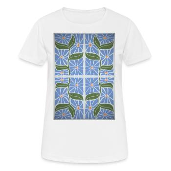 Art Nouveau, Arts & Crafts, Esthétique, Vintage-1900 - T-shirt respirant Femme - blanc - Devant - AI Model Female 172 dark (172cm)