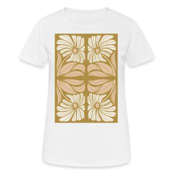Art Nouveau, Arts & Crafts, Esthétique, Vintage-1900 - T-shirt respirant Femme - blanc - Devant - AI Model Female 172 dark (172cm)