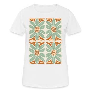 Art Nouveau, Arts & Crafts, Esthétique, Vintage-1900 - T-shirt respirant Femme - blanc - Devant - AI Model Female 172 dark (172cm)