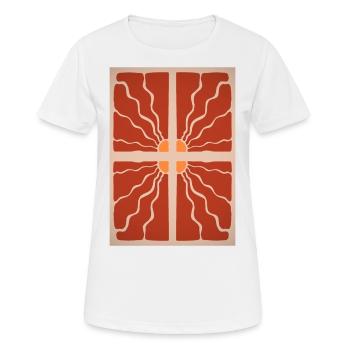Art Nouveau, Arts & Crafts, Esthétique, Vintage-1900 - T-shirt respirant Femme - blanc - Devant - AI Model Female 172 dark (172cm)