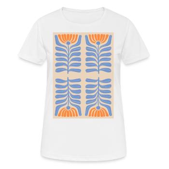 Art Nouveau, Arts & Crafts, Esthétique, Vintage-1900 - T-shirt respirant Femme - blanc - Devant - AI Model Female 172 dark (172cm)