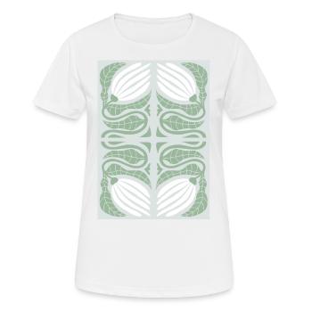 Art Nouveau, Arts & Crafts, Esthétique, Vintage-1900 - T-shirt respirant Femme - blanc - Devant - AI Model Female 172 dark (172cm)