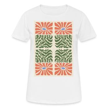 Art Nouveau, Arts & Crafts, Esthétique, Vintage-1900 - T-shirt respirant Femme - blanc - Devant - AI Model Female 172 dark (172cm)