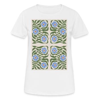 Art Nouveau, Arts & Crafts, Esthétique, Vintage-1900 - T-shirt respirant Femme - blanc - Devant - AI Model Female 172 dark (172cm)