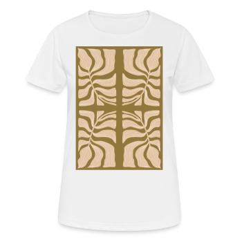 Art Nouveau, Arts & Crafts, Esthétique, Vintage-1900 - T-shirt respirant Femme - blanc - Devant - AI Model Female 172 dark (172cm)