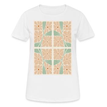 Art Nouveau, Arts & Crafts, Esthétique, Vintage-1900 - T-shirt respirant Femme - blanc - Devant - AI Model Female 172 dark (172cm)
