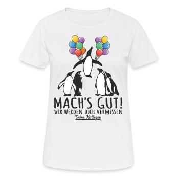 Jobwechsel Abschied Kollege Abschiedsgeschenk - Frauen T-Shirt atmungsaktiv - Weiß - Vorne - AI Model Female 172 dark (172cm)