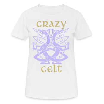 Celtic dragons, Celtic Irish ornament saying - Women's Breathable T-Shirt - white - Front - AI Model Female 172 dark (172cm)