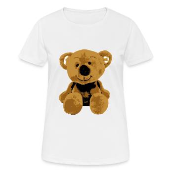 Teddy Bear Teddy Bear Cartoon Teddy bear Motif - Women's Breathable T-Shirt - white - Front - AI Model Female 172 dark (172cm)