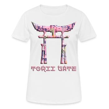 Torii Kyoto Portail Japonais Style D’Inspiration Japonaise - T-shirt respirant Femme - blanc - Devant - AI Model Female 172 dark (172cm)