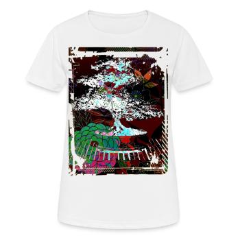 Japanische Bonsai Baumgarten Kunst Collage Kunst 96 - Frauen T-Shirt atmungsaktiv - Weiß - Vorne - AI Model Female 172 dark (172cm)