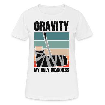 La gravité ma seule faiblesse osseuse - T-shirt respirant Femme - blanc - Devant - AI Model Female 172 dark (172cm)