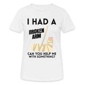 Knochen Ellbogen Hand Handgelenk Verletzung Ich - Frauen T-Shirt atmungsaktiv - Weiß - Vorne - AI Model Female 172 dark (172cm)