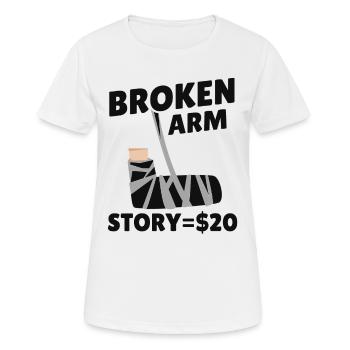 Broken Arm History Bone Elbow - Women's Breathable T-Shirt - white - Front - AI Model Female 172 dark (172cm)