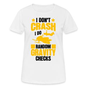 Ich Stürze Nicht - Frauen T-Shirt atmungsaktiv - Weiß - Vorne - AI Model Female 172 dark (172cm)