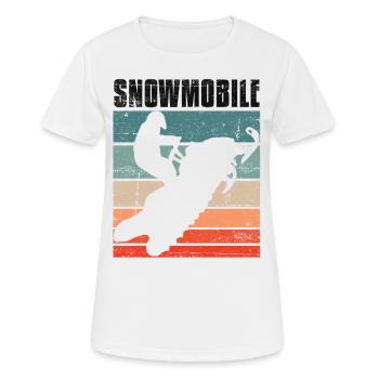 Vintage Motorschlitten Motorschlitten - Frauen T-Shirt atmungsaktiv - Weiß - Vorne - AI Model Female 172 dark (172cm)
