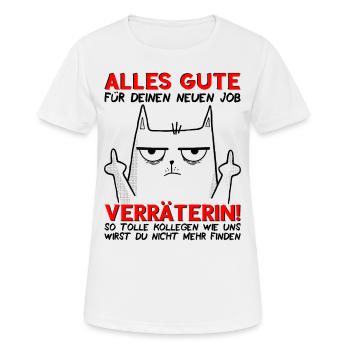 Jobwechsel Neuer Job Abschied Abschiedsgeschenk - Frauen T-Shirt atmungsaktiv - Weiß - Vorne - AI Model Female 172 dark (172cm)
