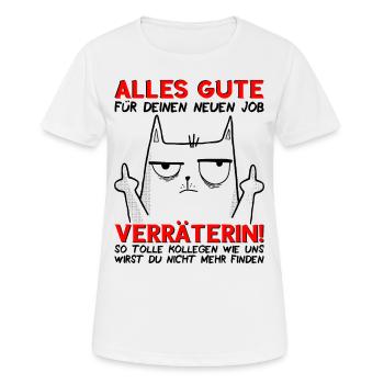 Jobwechsel Neuer Job Abschied Abschiedsgeschenk - Frauen T-Shirt atmungsaktiv - Weiß - Vorne - AI Model Female 172 dark (172cm)